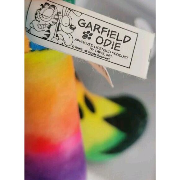 Garfield Paws Inc 2018 Multicolor Plush 9.5 in. Tie Dye Movie Toys NWOT - Picture 2 of 7